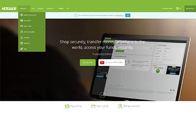 The Neteller website home page