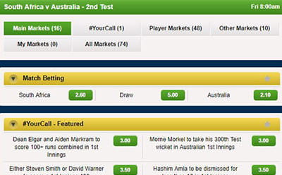 Coral in-play cricket betting hub