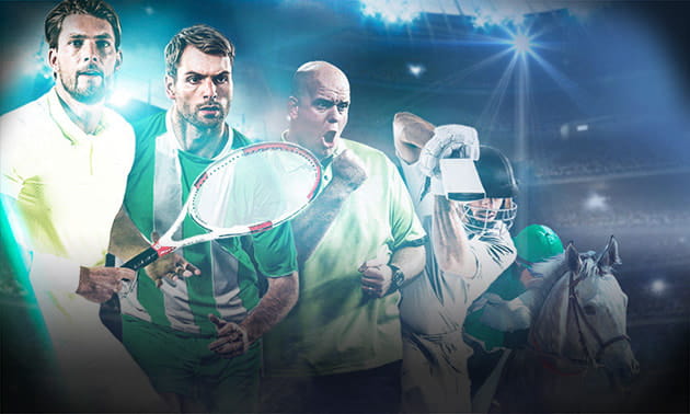 An array of professional athletes representing the sportsbook options at Unibet